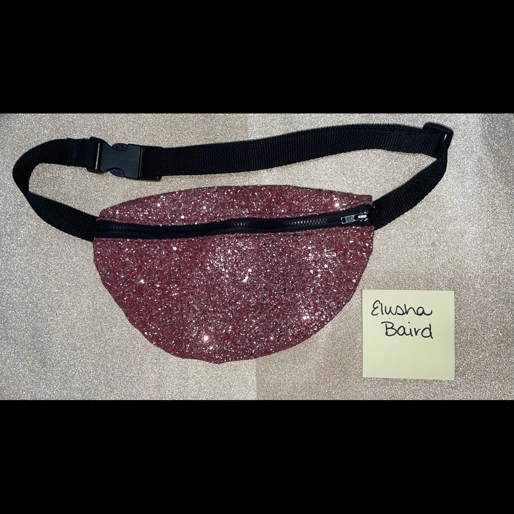 Handmade Pink Glitter Fanny Pack!